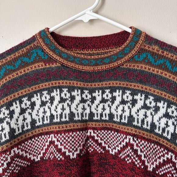 Tribal Southwest Knit Sweater Womens MEDIUM Lightweight Wool Preppy Casual - Picture 2 of 7